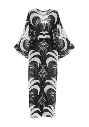 Johanna Ortiz Spiritual Healers cape-sleeve maxi dress - Black