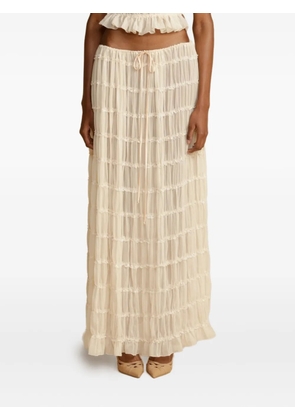 ARCINA ORI Juliette ruched maxi skirt - Neutrals