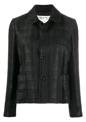 Comme Des Garçons Comme Des Garçons check pattern blazer - Black