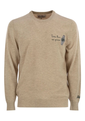 MC2 Saint Barth Heron embroidery crew-neck sweater - Neutrals