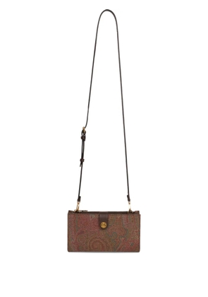 ETRO Arnica paisley shoulder-strap wallet - Brown