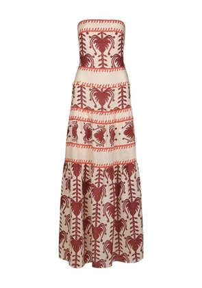 Johanna Ortiz Another Chance tiered printed dress - Neutrals