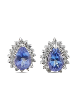 LB Exclusive platinum diamond and tanzanite earrings - Silver