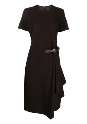 Polo Ralph Lauren belted draped dress - Brown