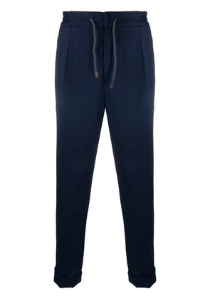 Brunello Cucinelli cropped drawstring trousers - Blue