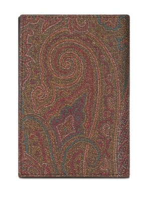 ETRO Arnica paisley passport case - Brown