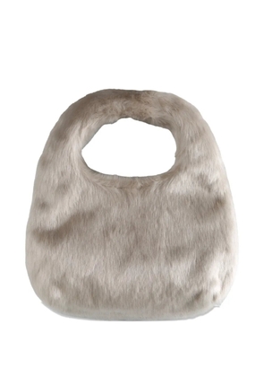 Amomento fluffy mini tote bag - Neutrals
