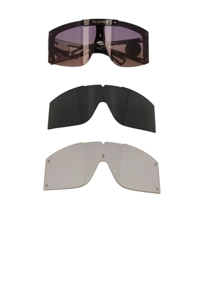 Versace Pre-Owned logo-detailed sunglasses - Black