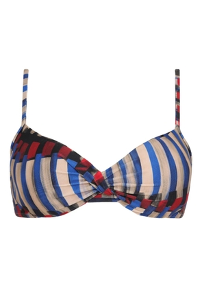 Lygia & Nanny striped twisted bikini top - Blue