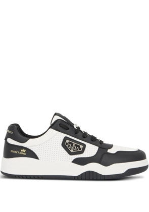 Philipp Plein perforated-detail low-top sneakers - White