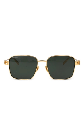 Gucci Eyewear rectangle logo sunglasses - Gold