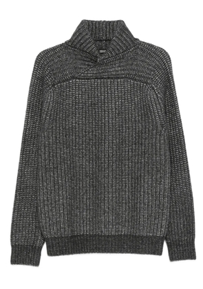Zegna shawl-collar sweater - Grey