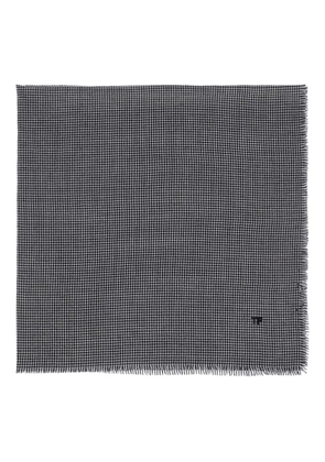 TOM FORD houndstooth wool scarf - Black