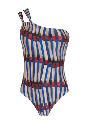 Lygia & Nanny one-shoulder printed swimsuit - Blue