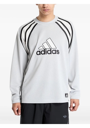 adidas Warm-Up logo stripe T-shirt - Grey