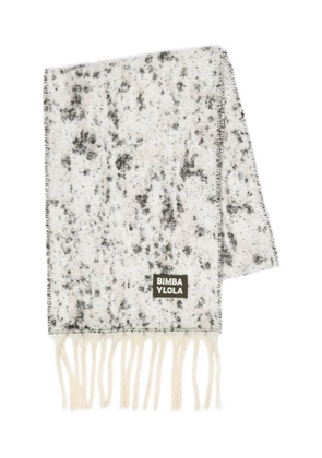 Bimba y Lola fringed scarf - White