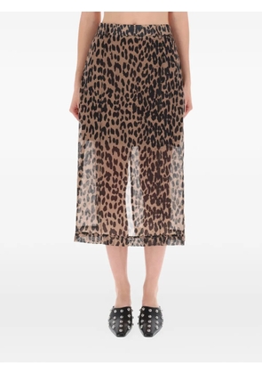 Baum Und Pferdgarten animal-print pleated skirt - Neutrals