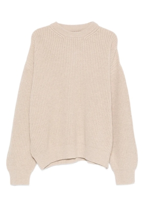 LC23 ribbed crew neck sweater - Neutrals
