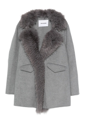 Ava Adore pocket long-sleeve coat - Grey