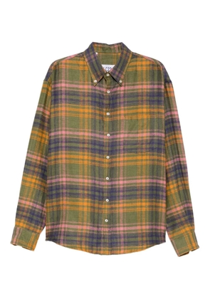 LC23 plaid-pattern chest-pocket shirt - Green