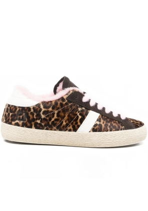 D.A.T.E. Hill Low leopard stripe sneakers - Brown