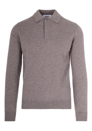 ALPHA STUDIO long-sleeve polo shirt - Grey