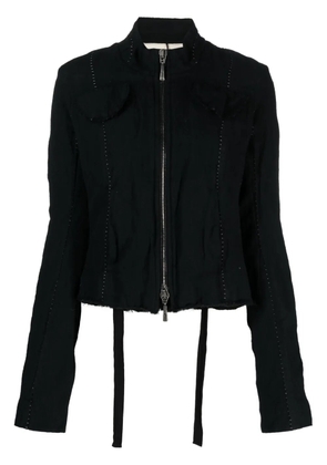 Masnada perforated cropped jacket - Black