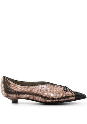 L Arianna 30mm pointed-toe pumps - Brown