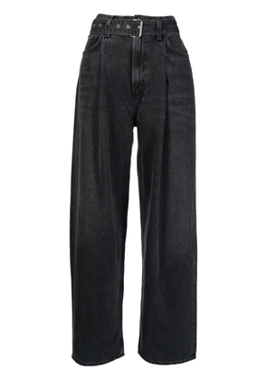 AGOLDE high-waisted wide-leg jeans - Black
