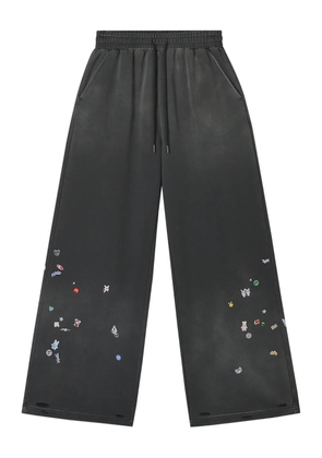 Mini Cream embellished palazzo pants - Grey