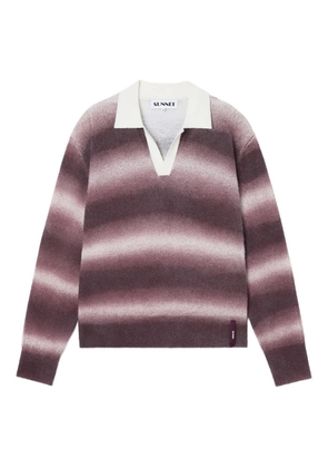 Sunnei striped long-sleeve sweater - Purple