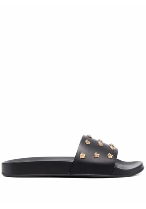 Versace Medusa stud pool slides - Black