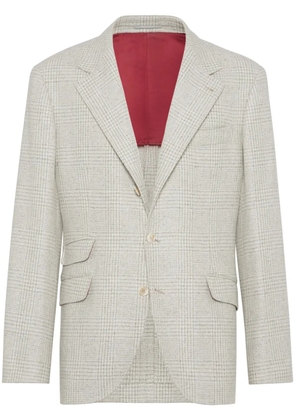 Brunello Cucinelli Check blazer - Neutrals
