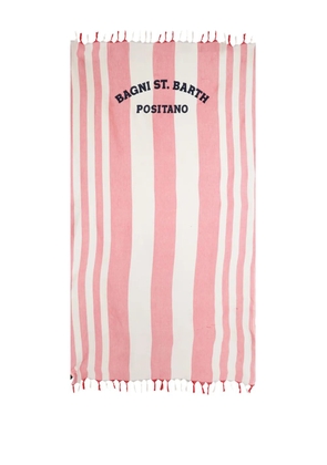 MC2 Saint Barth striped cotton beach towel - Pink
