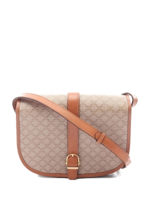 Celine Pre-Owned 2000s Macadam buckle shoulder bag - Neutrals