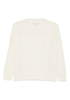 kujten whipstitch-detailed sweater - White