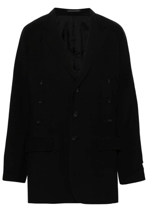 Yohji Yamamoto single-breasted coat - Black