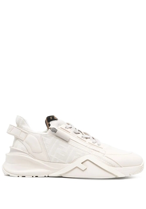 FENDI Flow leather low-top sneakers - Neutrals