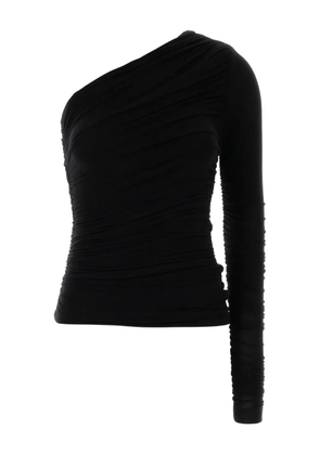 AGOLDE one-shoulder ruched top - Black