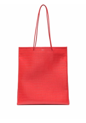 Medea crocodile effect tote bag - Red