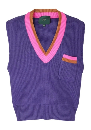 Jejia V-neck knitted vest - Purple