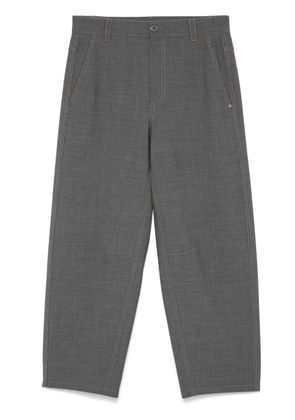 Brunello Cucinelli mélange-effect trousers - Grey