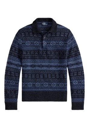 Polo Ralph Lauren collared long-sleeve sweater - Blue