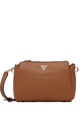 GUESS USA triangle-logo cross body bag - Brown