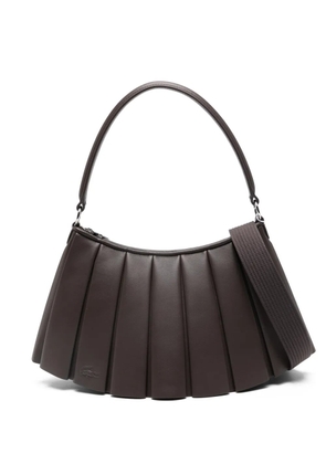 Lacoste medium pleated shoulder bag - Brown