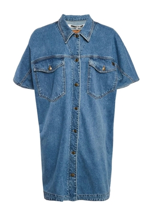 Alexander McQueen Pre-Owned short-sleeves denim dress - Blue