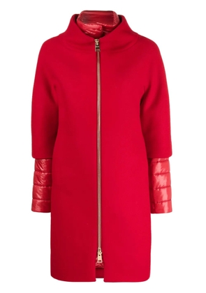 Herno detachable-panel coat - Red