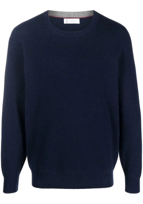 Brunello Cucinelli round-neck cashmere jumper - Blue