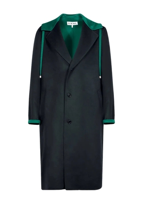 LOEWE hooded cuff coat - Black