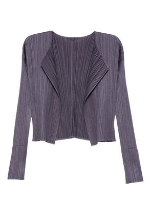 Pleats Please Issey Miyake pleated cardigan - Grey